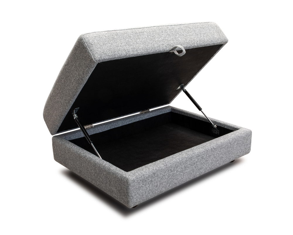 Drift Large Ottoman Footstool Grey