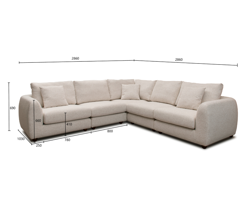 Drift Modular Corner Group Sofa Cream
