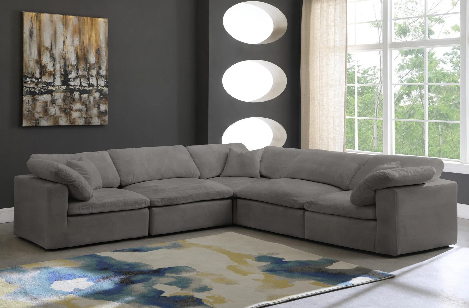 Cozy Large 5 Seater Universal Modular Corner Grey