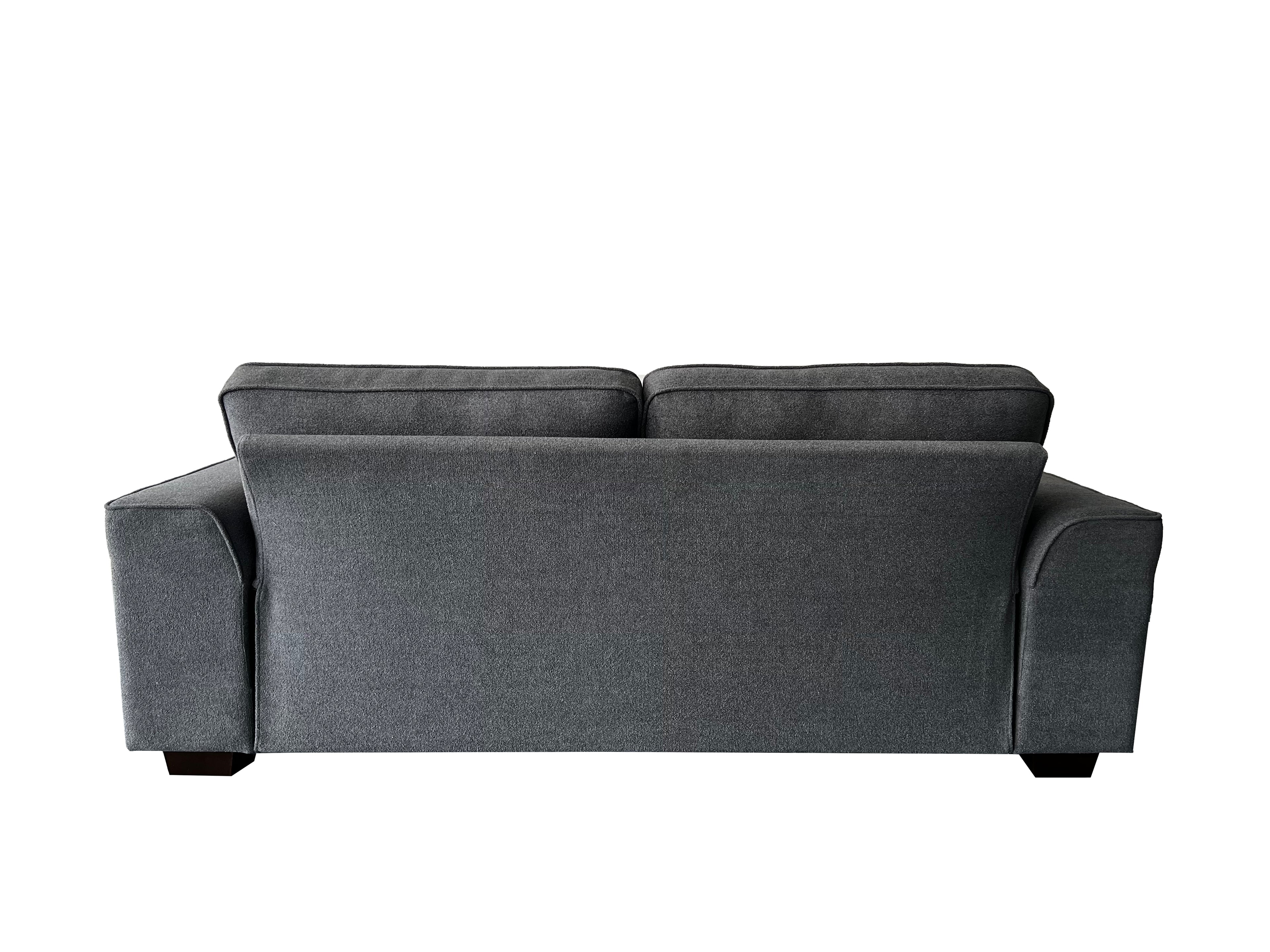 Henley 3 Seater Sofa Set with Cupholder on Side and and Storage Grey