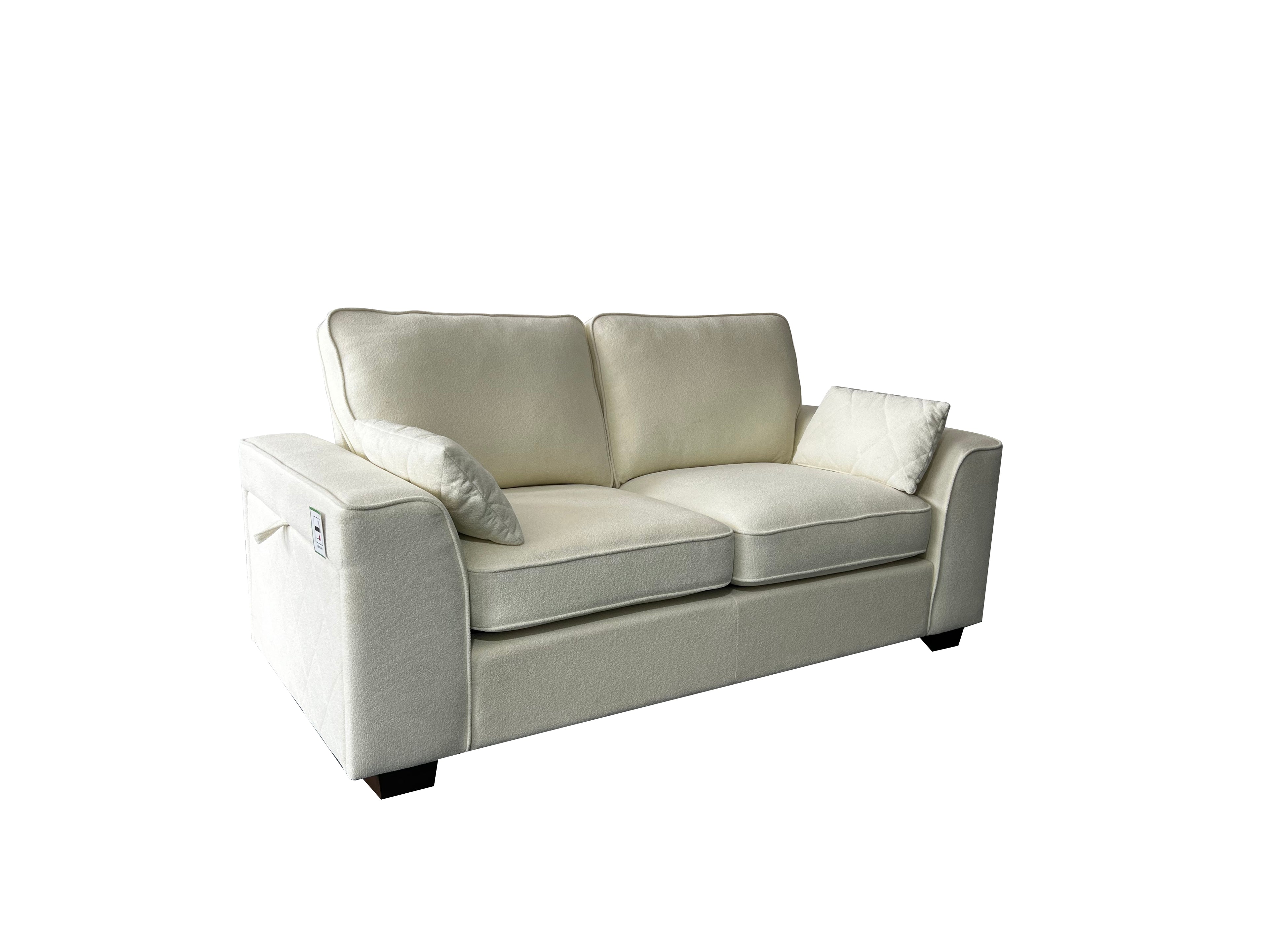 Henley 2+3 Seater Sofa Set with Cupholder on Side and and Storage Cream
