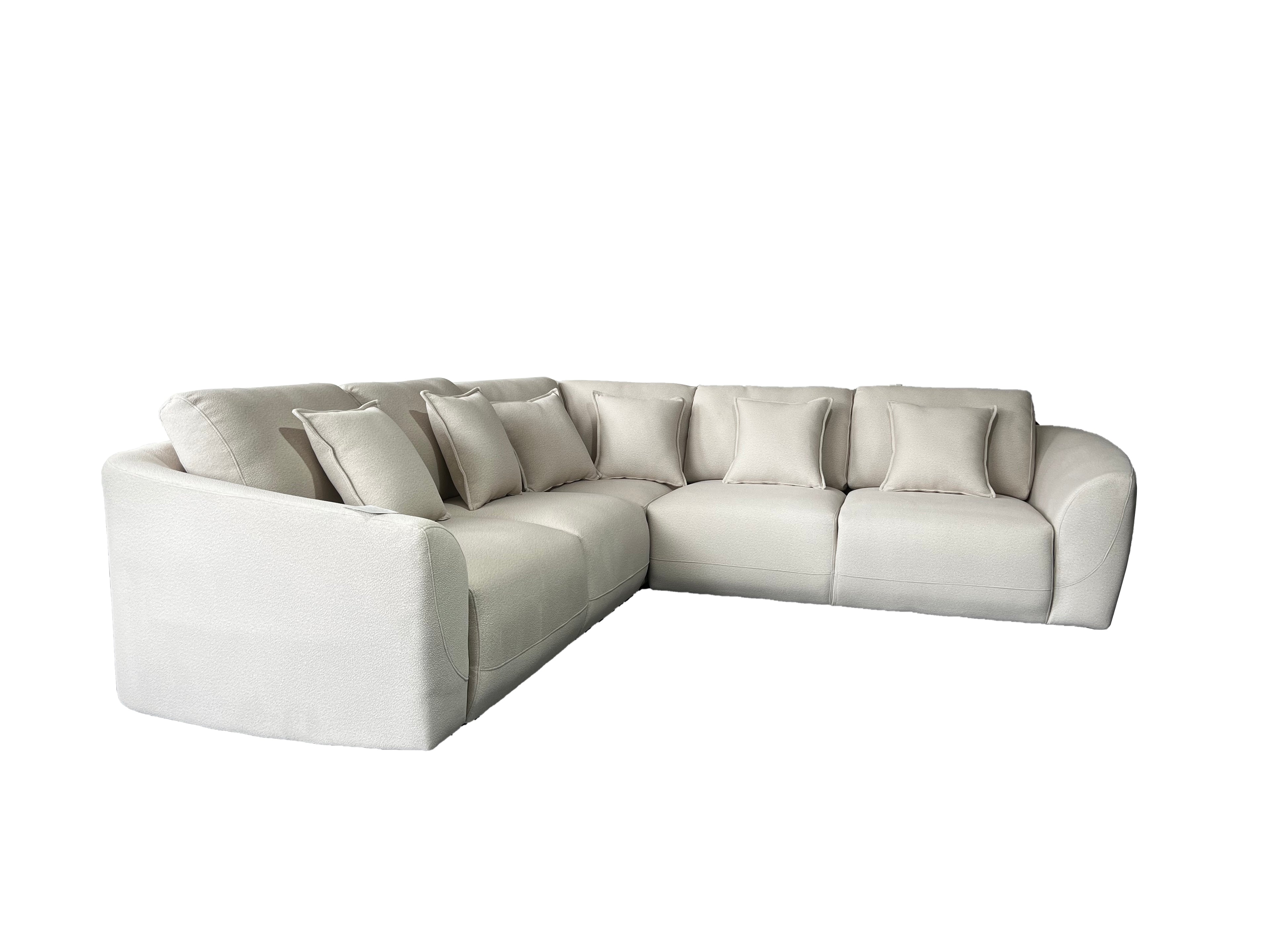 Bronte 5 Seater Corner Cream