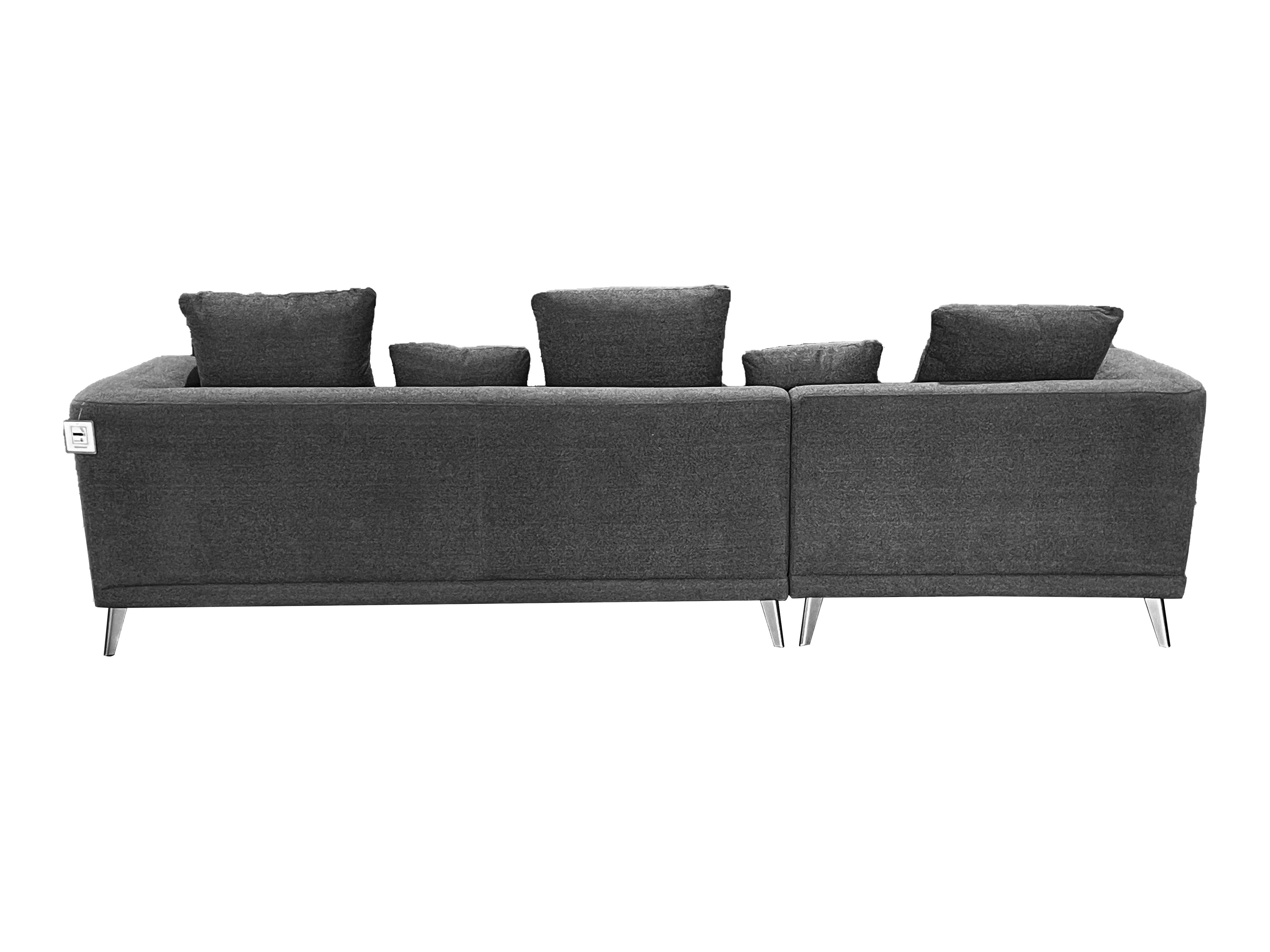 Marvella Right Hand Corner Sofa with Chase Grey