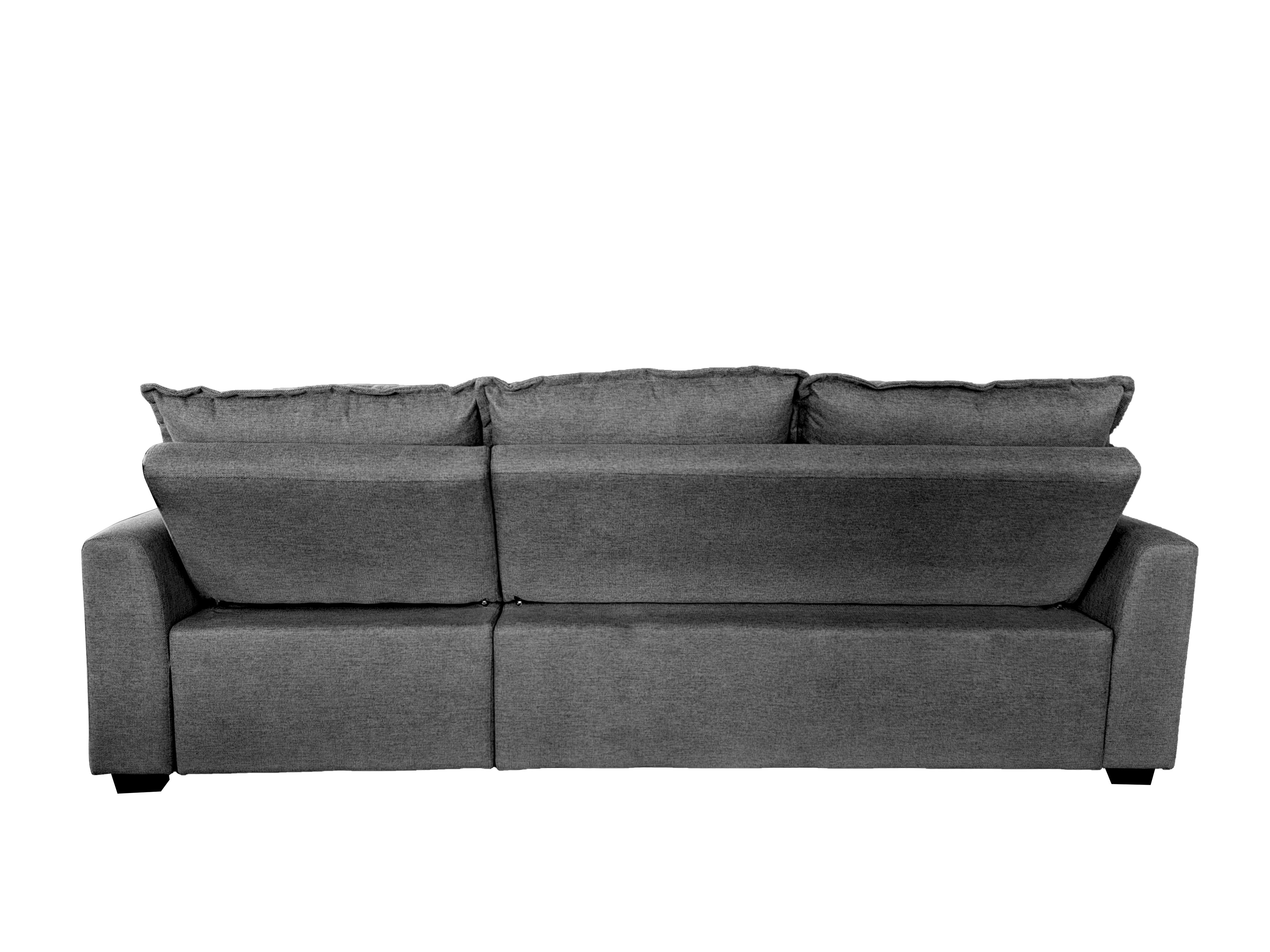 Cozeo Corner Sofa bed with Storage Chase Silver