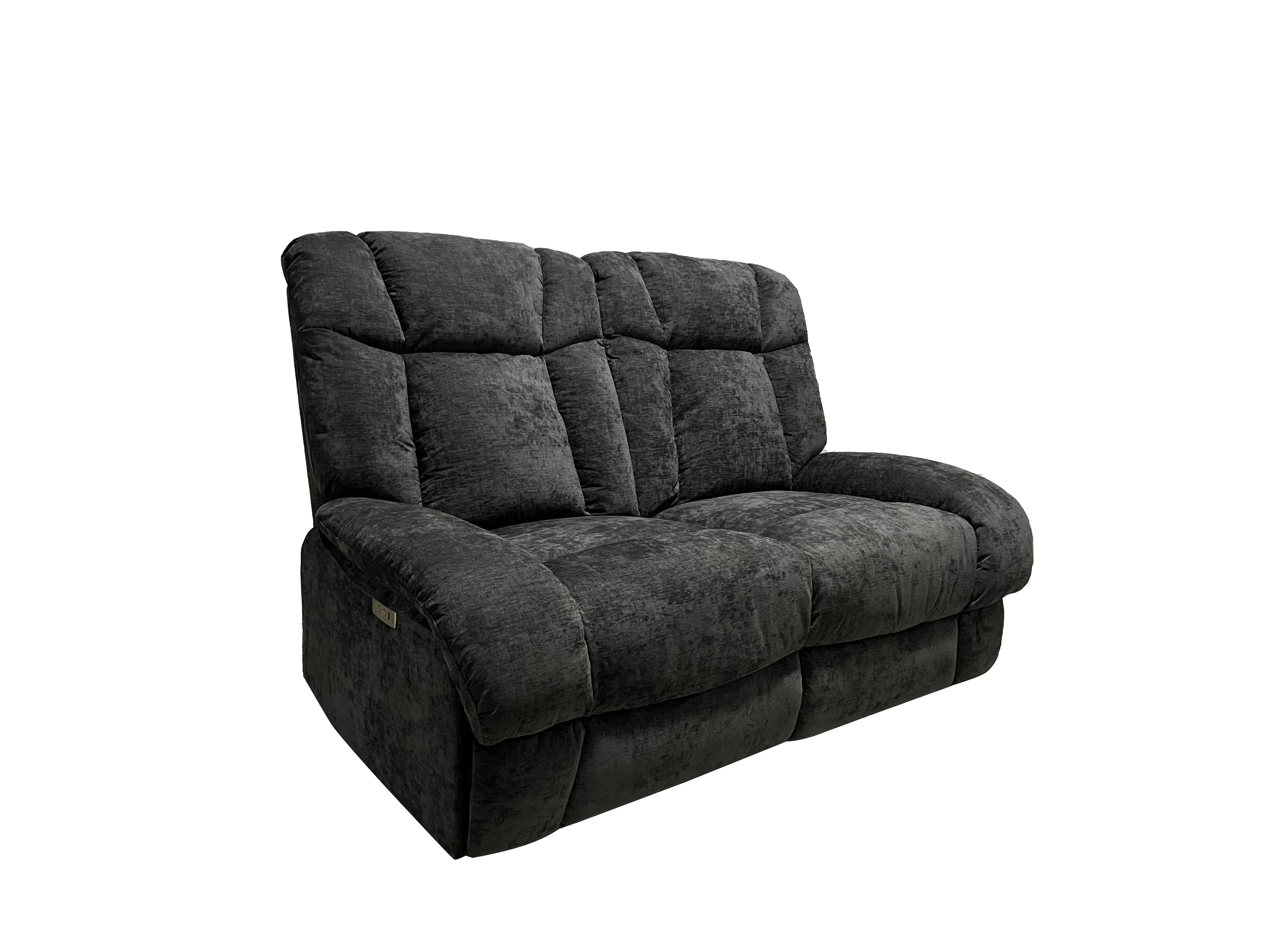 Harlow Fabric 1 Seater Electric Recliner Set Grey