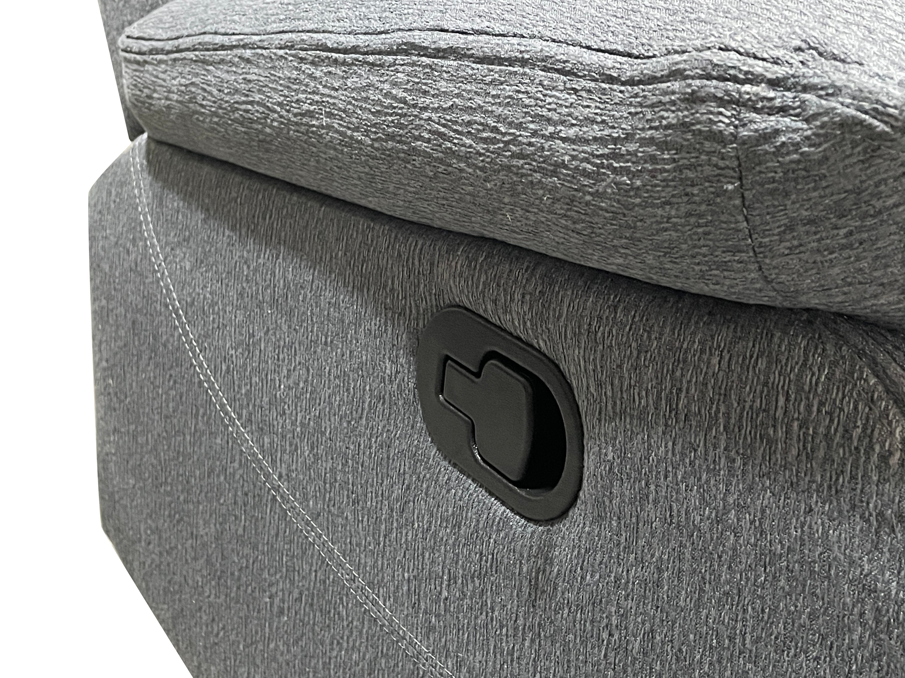 Harrison Fabric Manual Recliner Right hand Corner Grey
