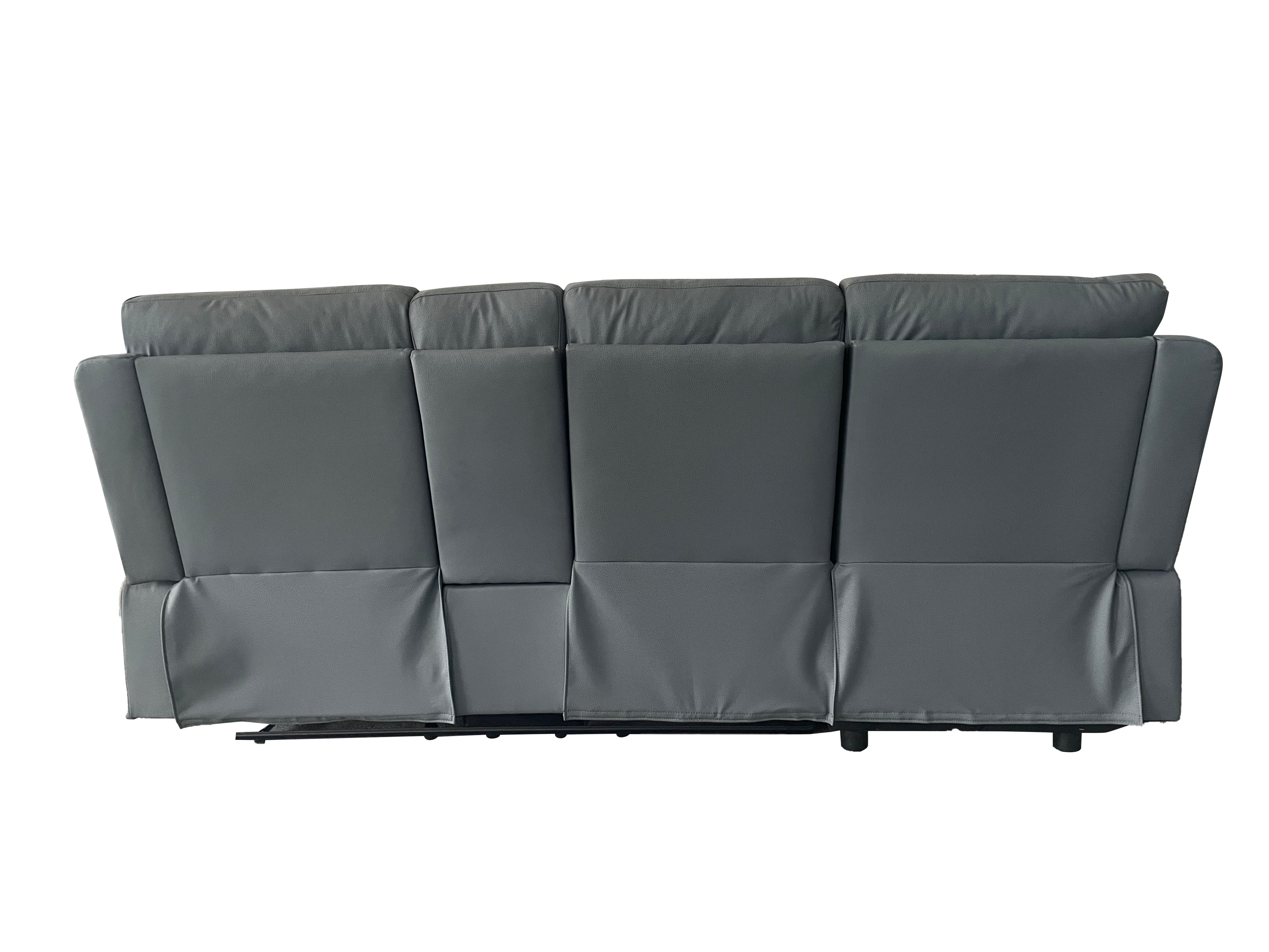 Harrison Anti scratch Leather Manual Recliner Right hand Corner Grey