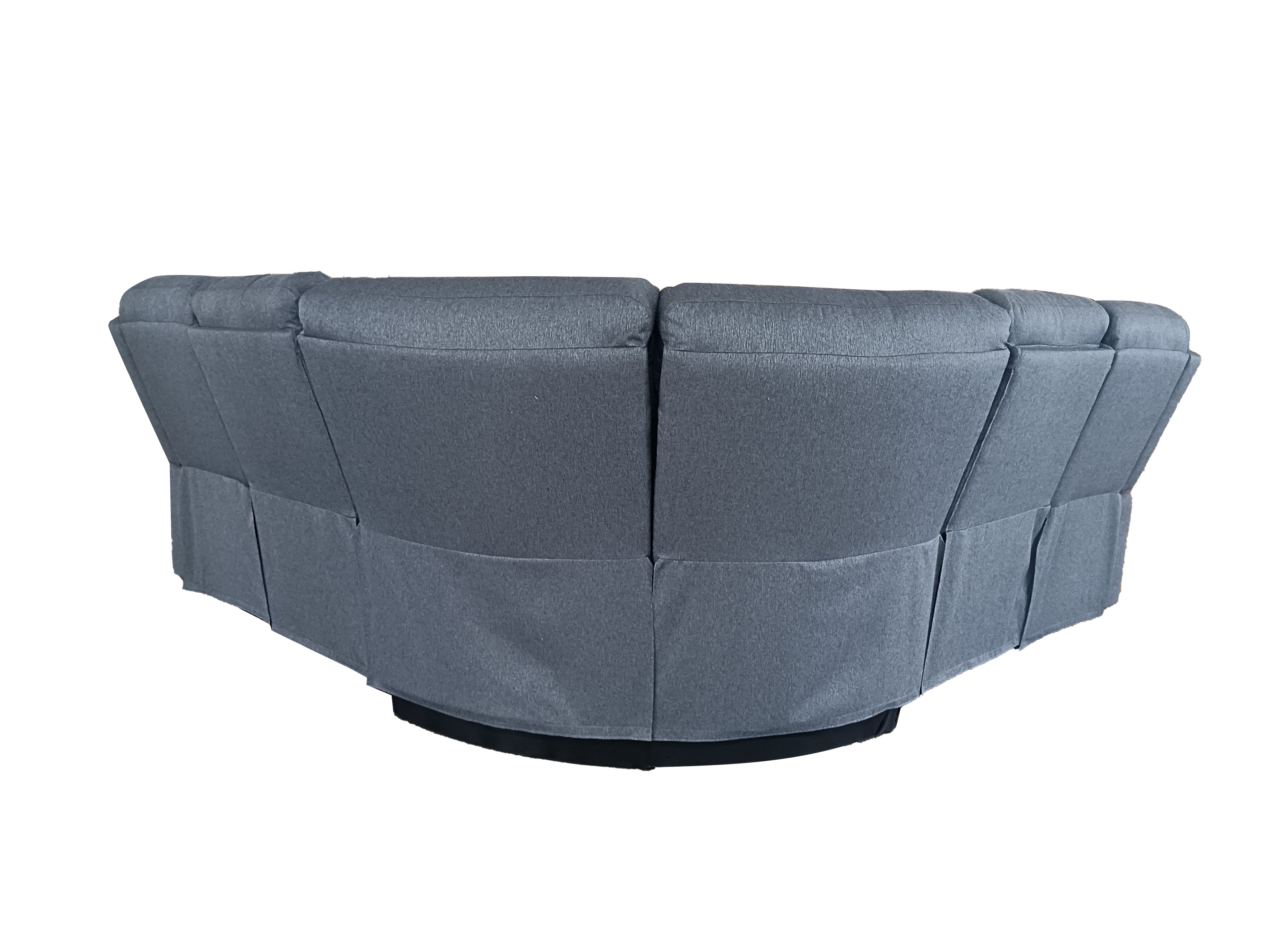 Roma black Corner Manual Recliner Anti scratch leather