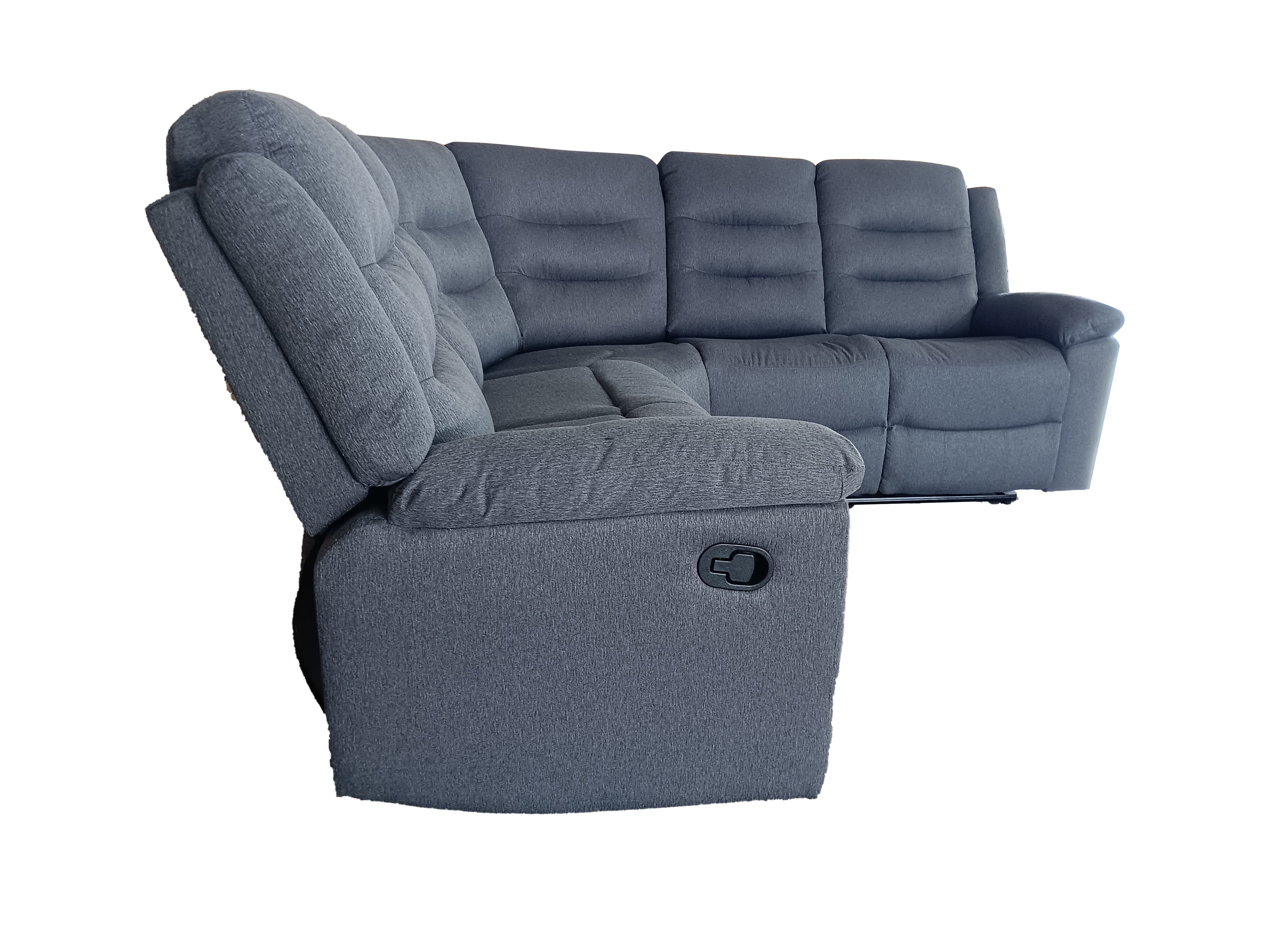 Roma black Corner Manual Recliner Anti scratch leather