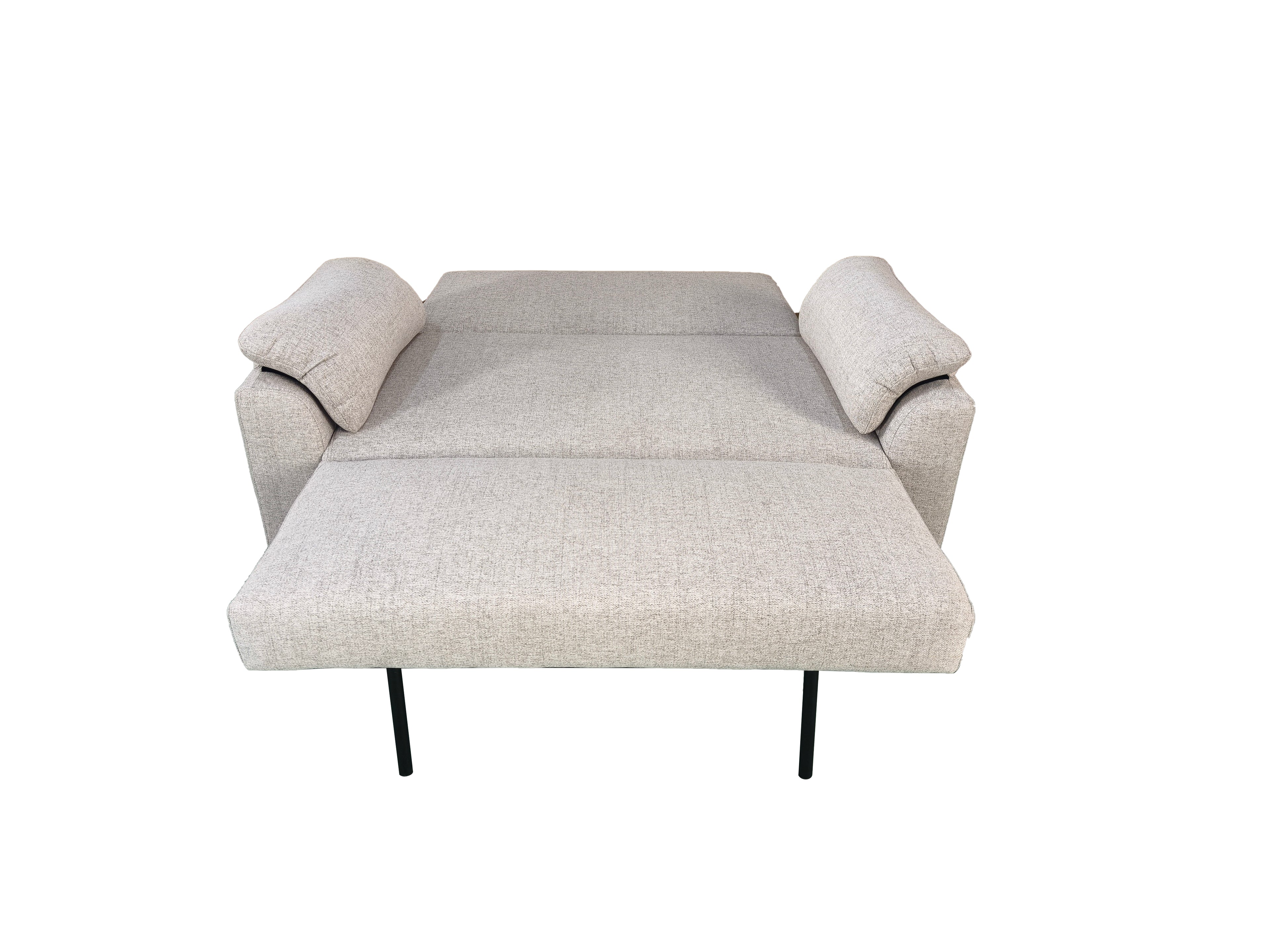 Viva 2 seater pull out sofa bed With Folded Back Beige