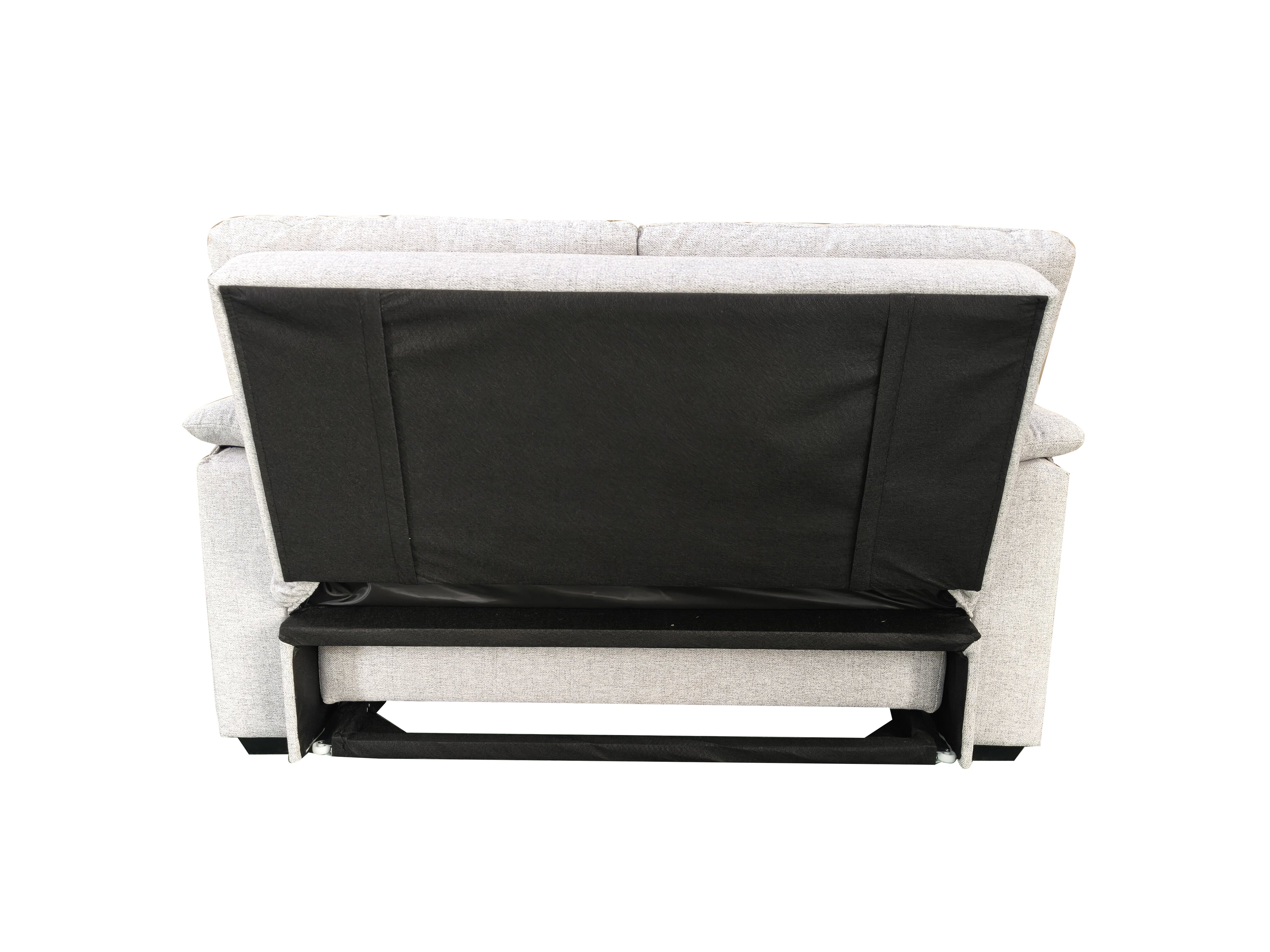 Viva 2 seater pull out sofa bed With Folded Back Silver