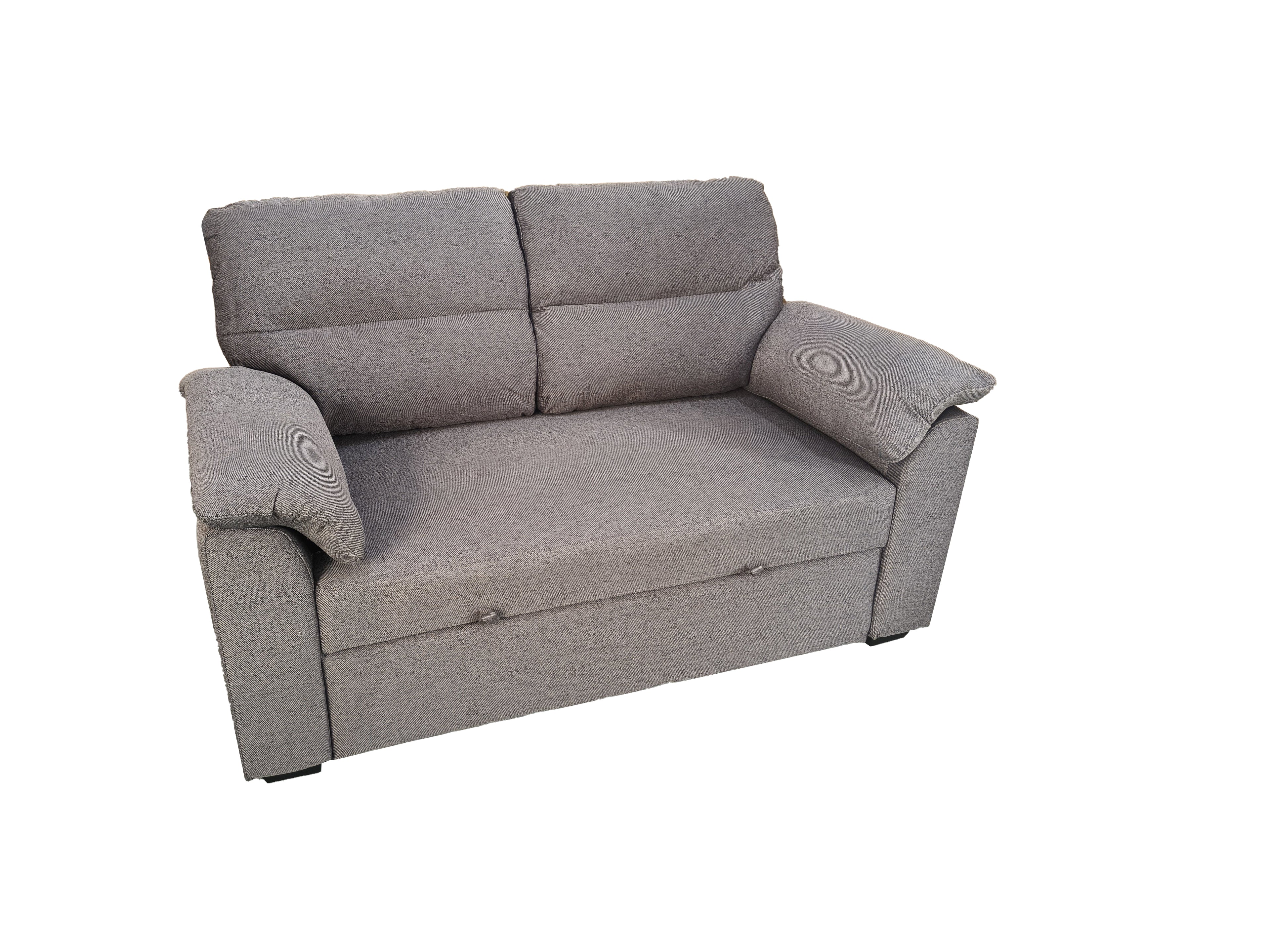 Viva 2 seater pull out sofa bed With Folded Back Grey