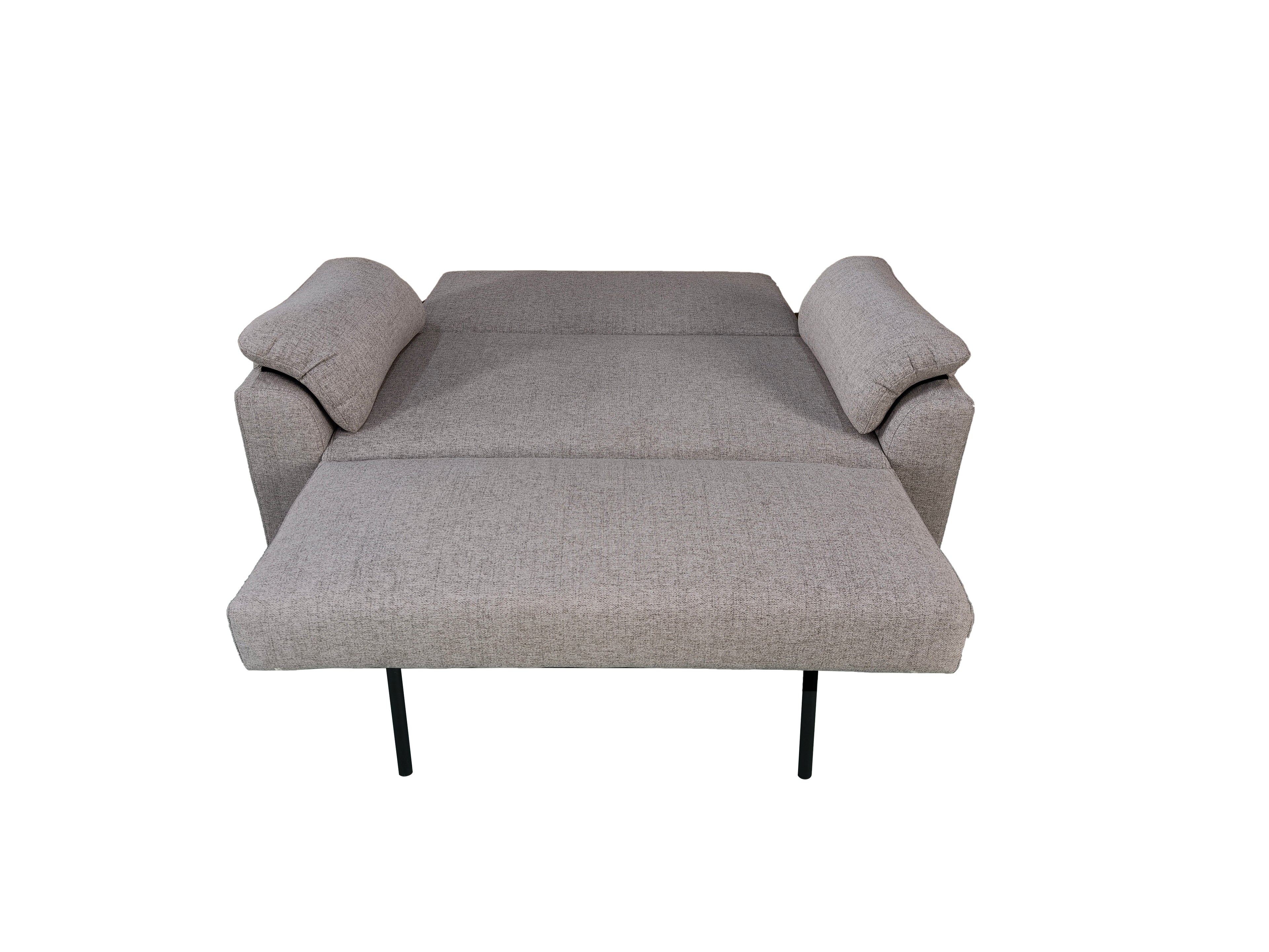 Viva 2 seater pull out sofa bed With Folded Back Grey