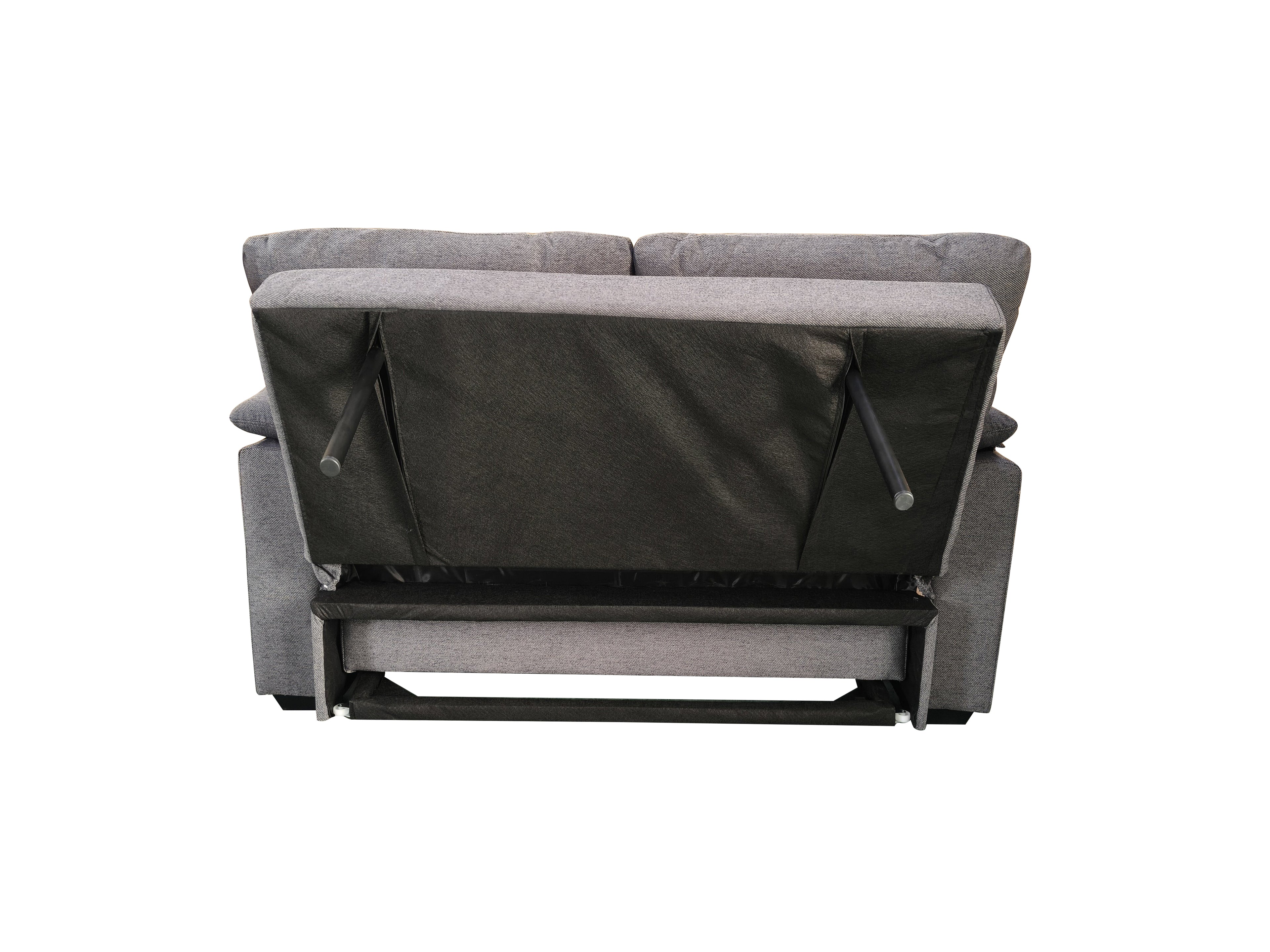 Viva 2 seater pull out sofa bed With Folded Back Grey