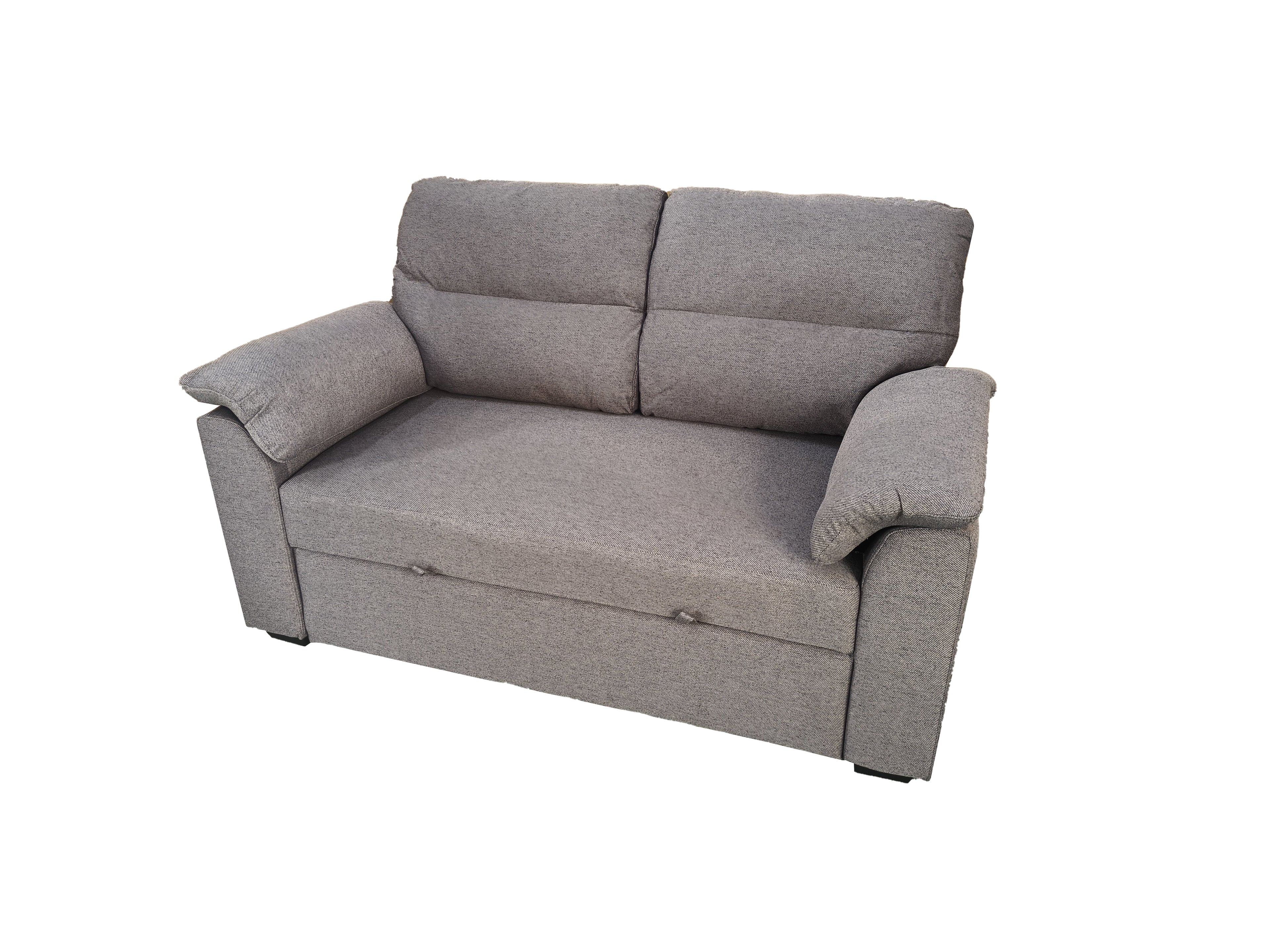 Viva 2 seater pull out sofa bed With Folded Back Grey