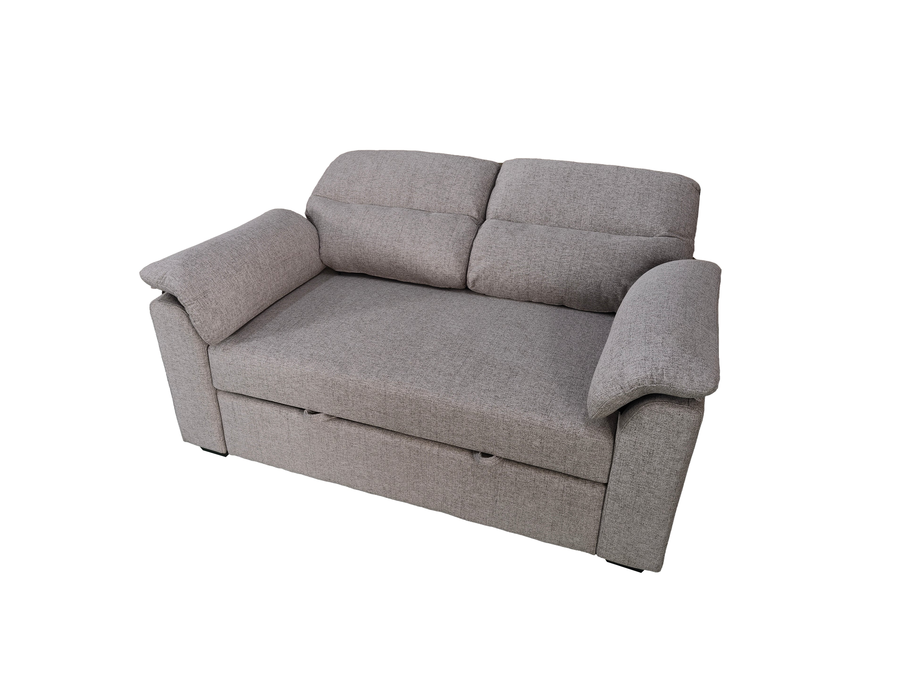 Viva 2 seater pull out sofa bed With Folded Back Grey