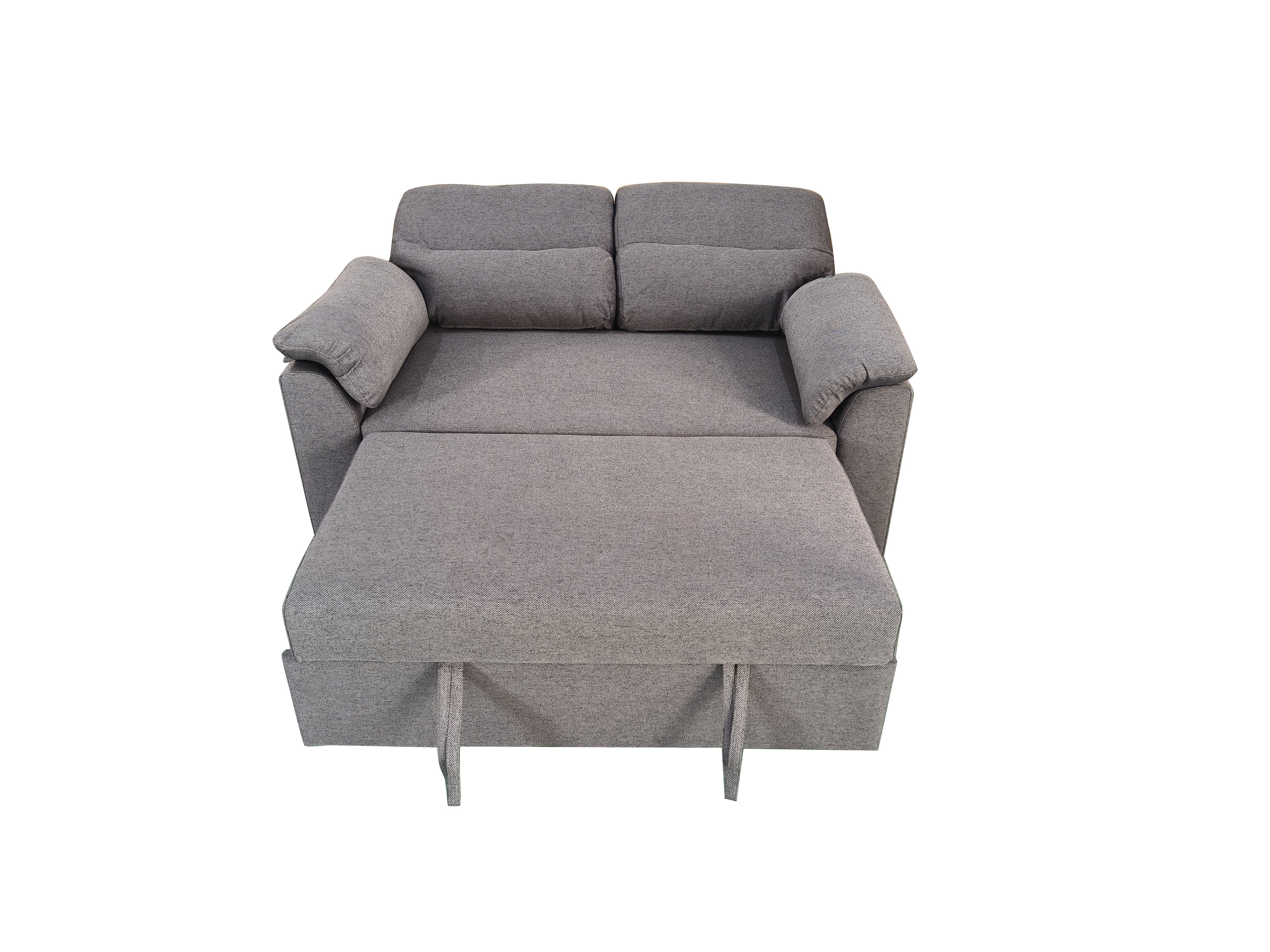 Viva 2 seater pull out sofa bed With Folded Back Grey