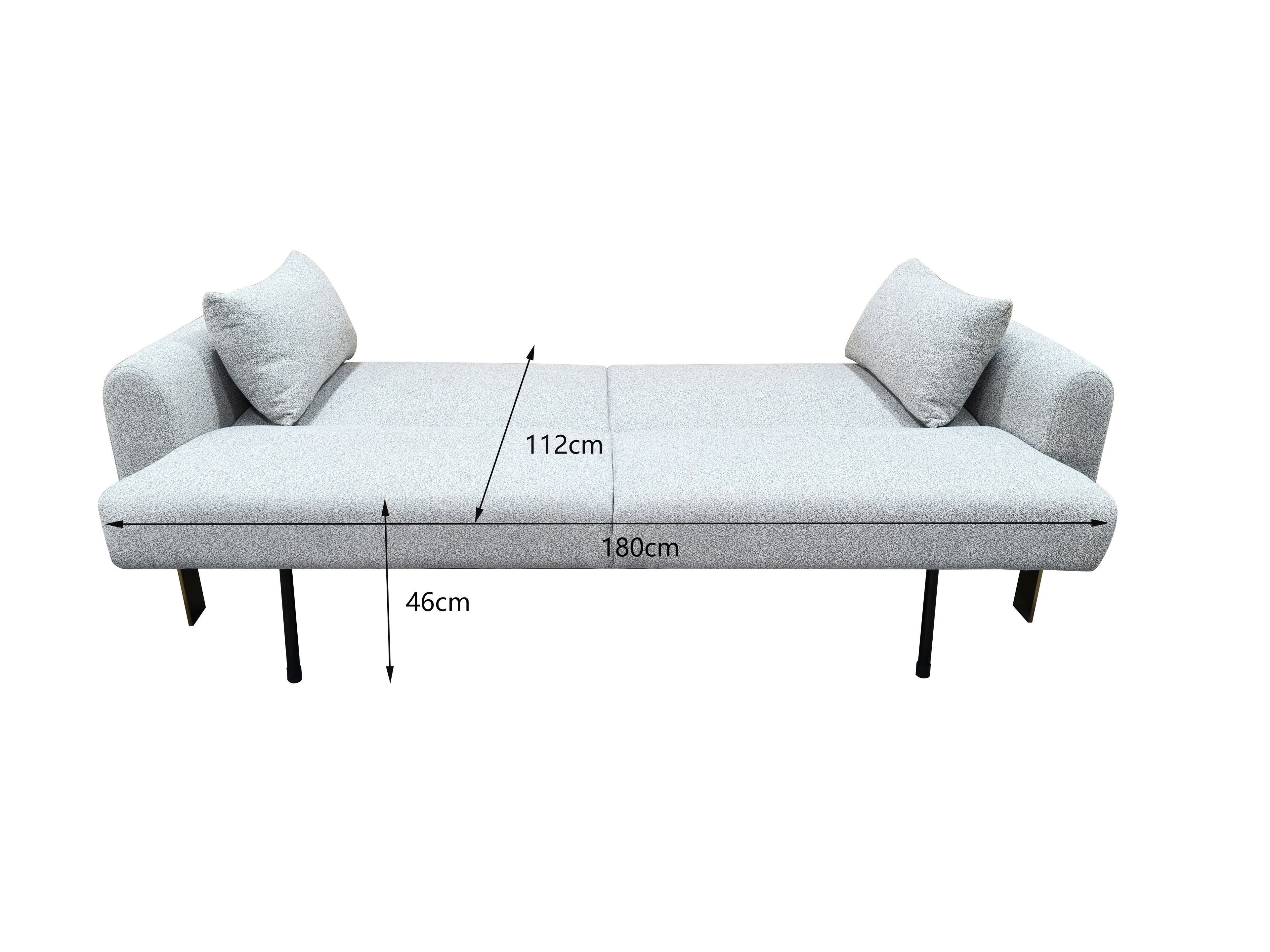 Loft Click Clack 3 seater sofa Bed Silver