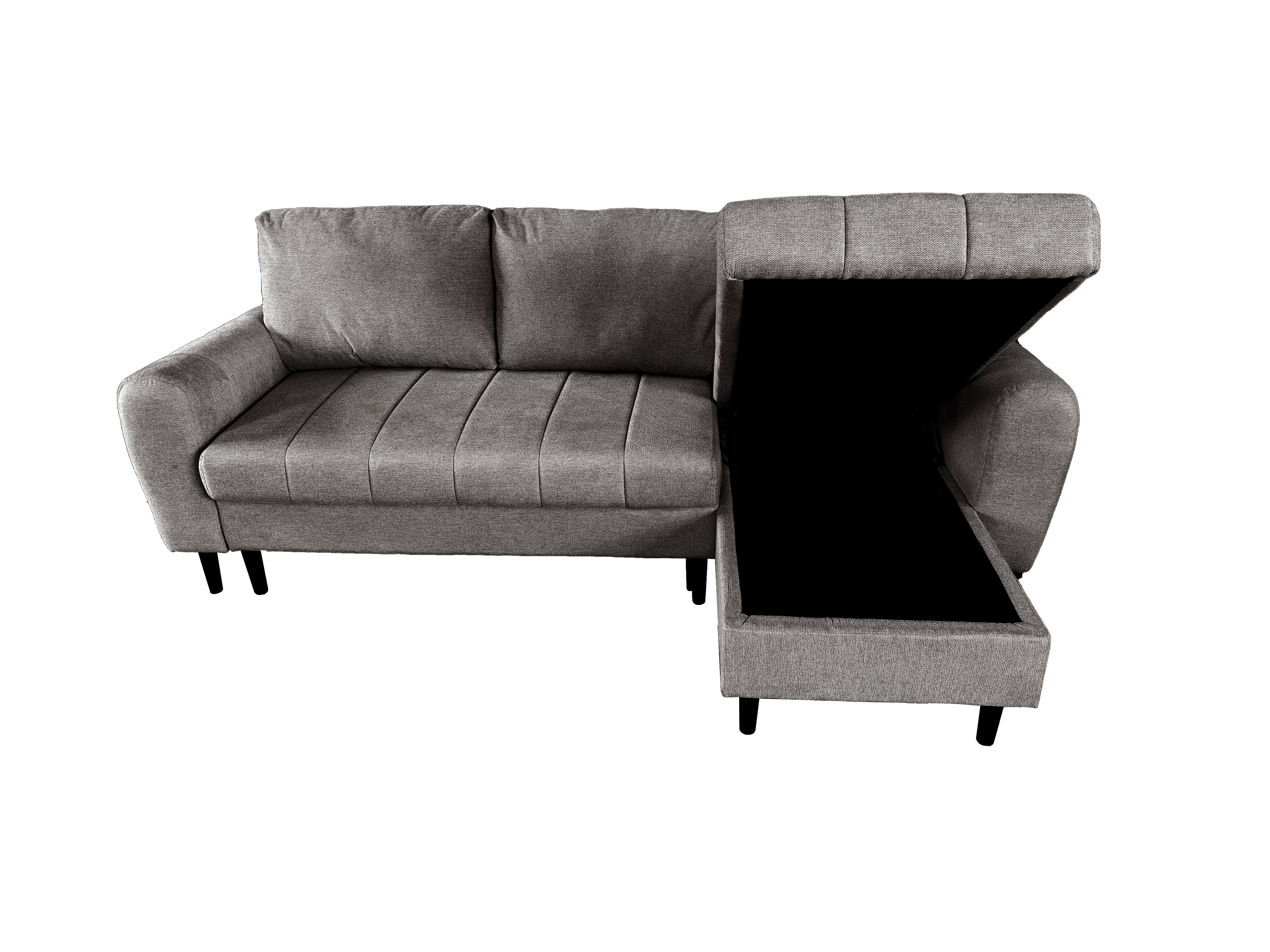 Amora Universal Corner Sofa bed With Storage Grey