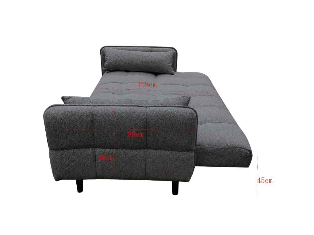 Pendle 3 seater Click Clack Sofa bed Grey