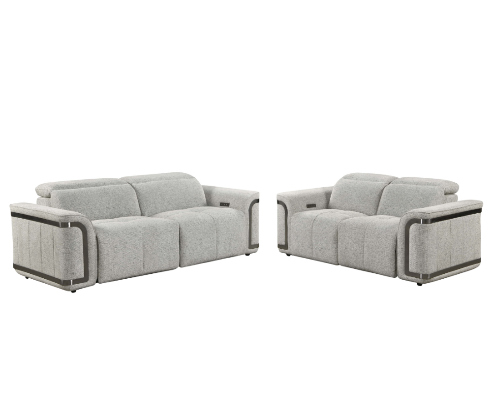 Nova 2+3 Seater Powered Electric Recliner with adjustable Headrest Silver