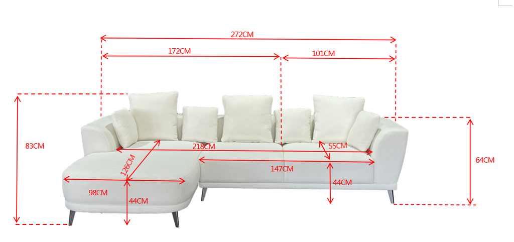Marvella Right Hand Corner Sofa with Chase Cream