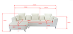 Marvella Right Hand Corner Sofa with Chase Cream