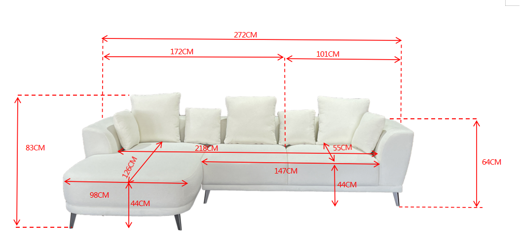 Marvella Right Hand Corner Sofa with Chase Cream