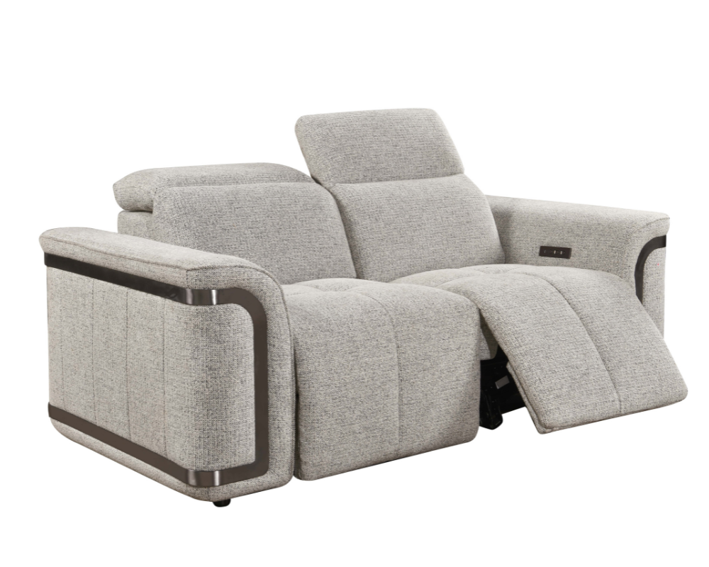 Nova 2+3 Seater Powered Electric Recliner with adjustable Headrest Silver