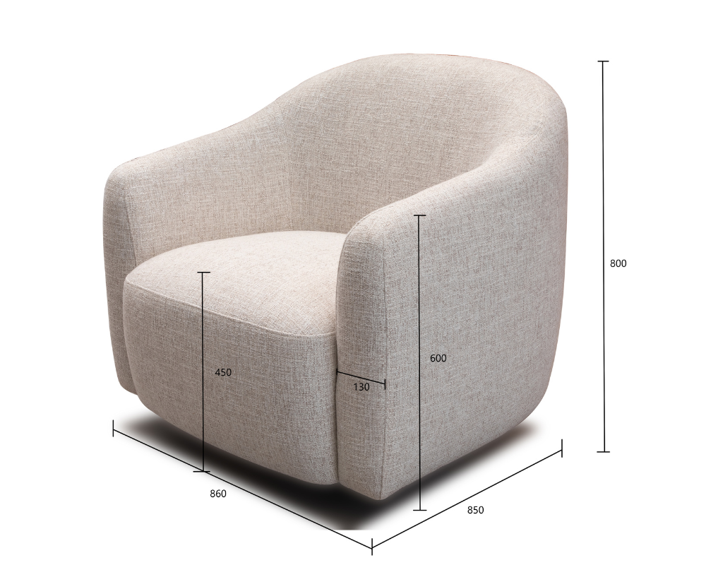 Drift Swivel Chair Grey