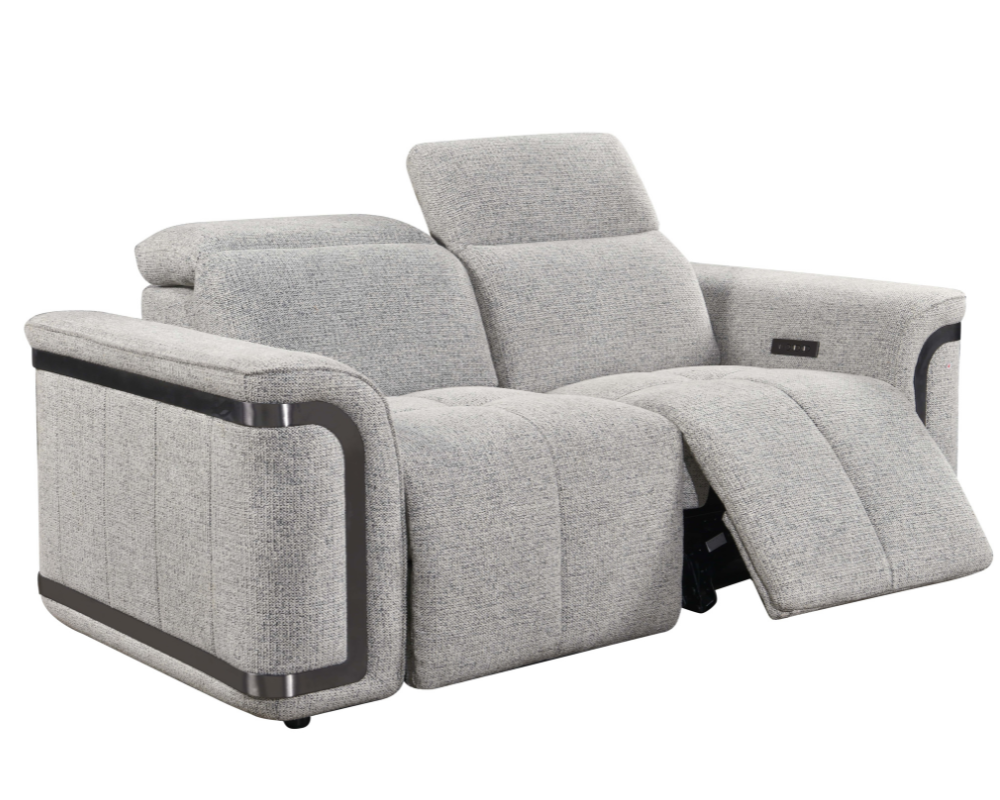Nova 2+3 Seater Powered Electric Recliner with adjustable Headrest Silver
