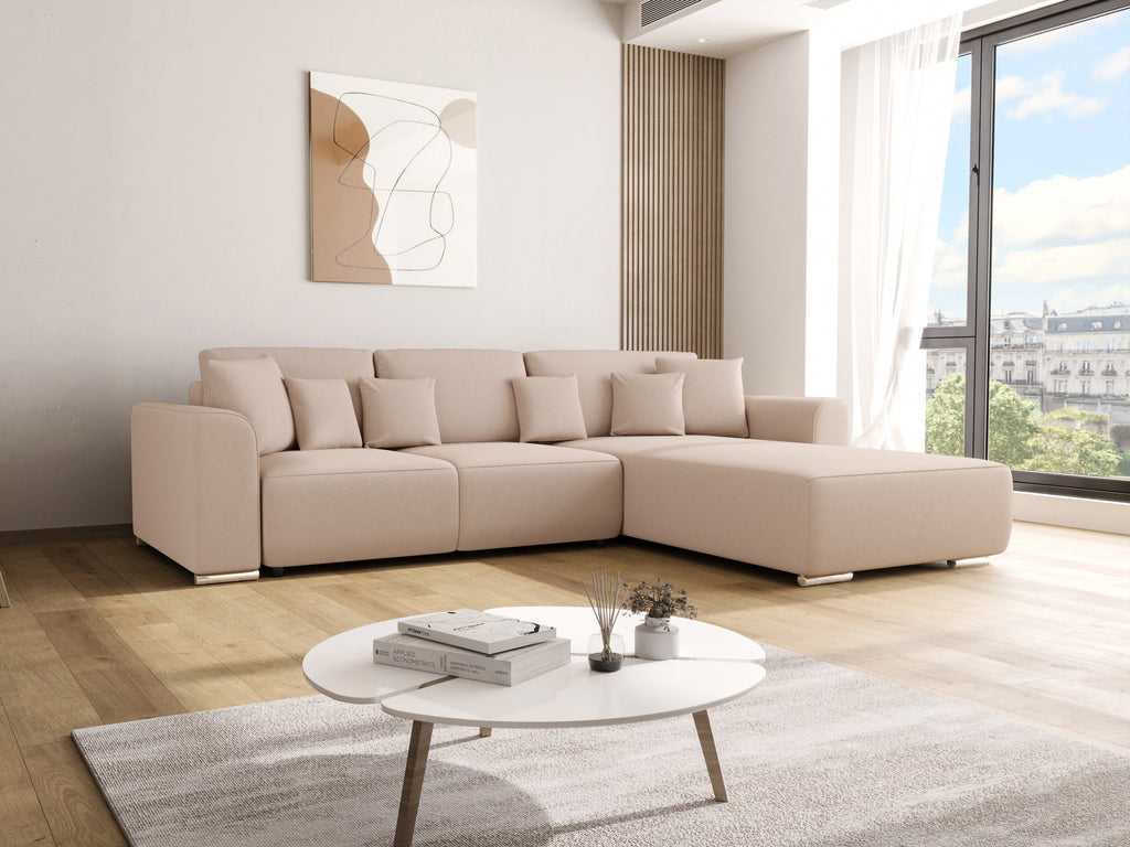 Gusto Universal L Shape Modular Corner Sofa Bed with Storage
