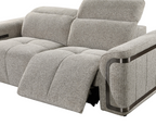 Nova 3 Seater Powered Electric Recliner with adjustable Headrest Silver