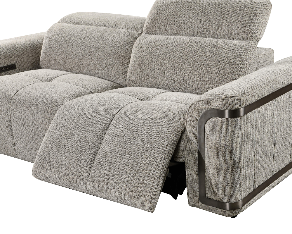 Nova 2+3 Seater Powered Electric Recliner with adjustable Headrest Silver