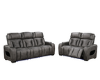 Zenith 3 Seater Electric Recliner with Multi LED lights and USB port and Cupholders