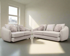 Lunar 2+3 sofa set Cream