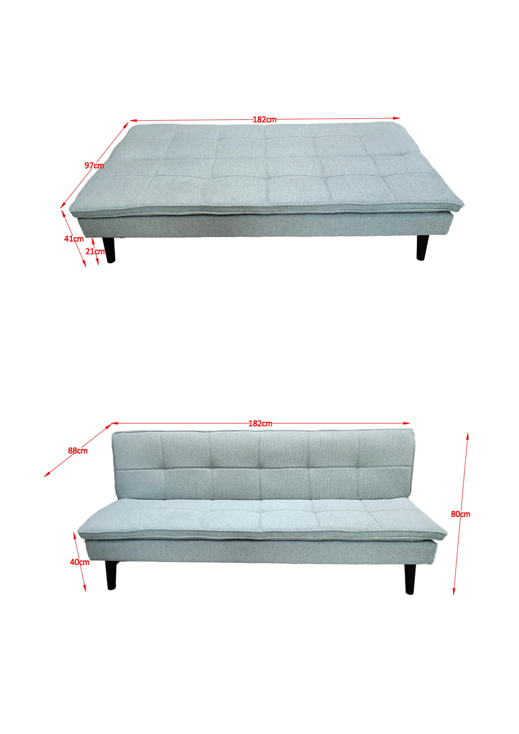 Ashley 3 seater click clack sofabed