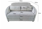 Hackney 2 seater sofabed With Foam Grey