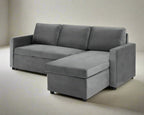 Luca Velvet Pull Out Sofa Bed Navy