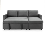 Luca Velvet Pull Out Sofa Bed Navy