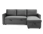 Luca Velvet Pull Out Sofa Bed Navy
