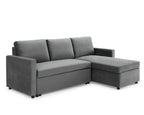 Luca Velvet Pull Out Sofa Bed Navy