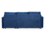 Luca Velvet Pull Out Sofa Bed Navy