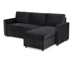 Luca Velvet Pull Out Sofa Bed Navy