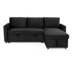 Luca Velvet Pull Out Sofa Bed Navy