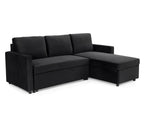 Luca Velvet Pull Out Sofa Bed Navy