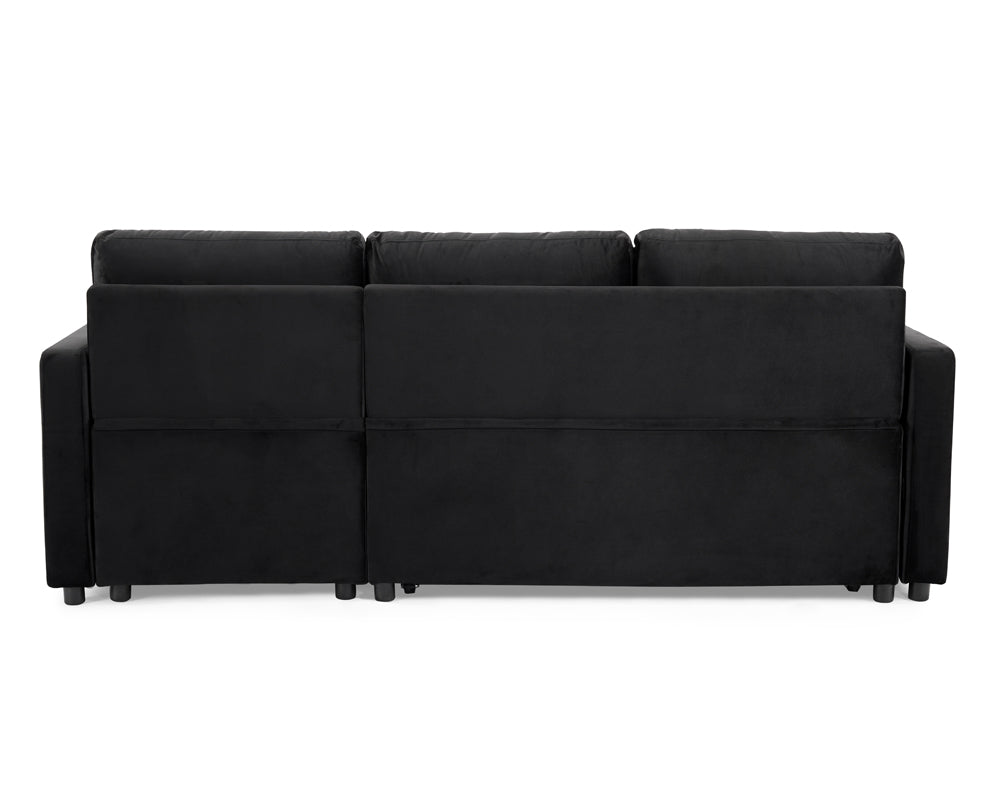 Luca Velvet Pull Out Sofa Bed Grey