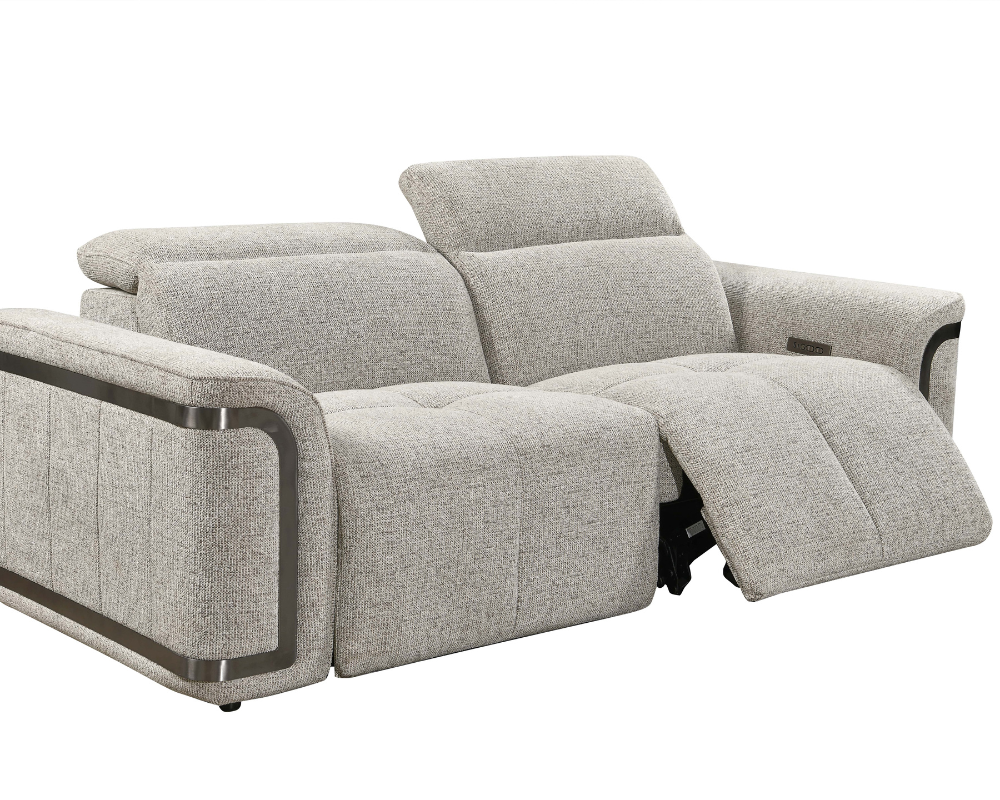Nova 2+3 Seater Powered Electric Recliner with adjustable Headrest Silver