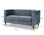 Thatcher Velvet 2 Seater Sofa