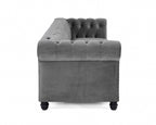 Ellington Studded Velvet 3 Seater Sofa